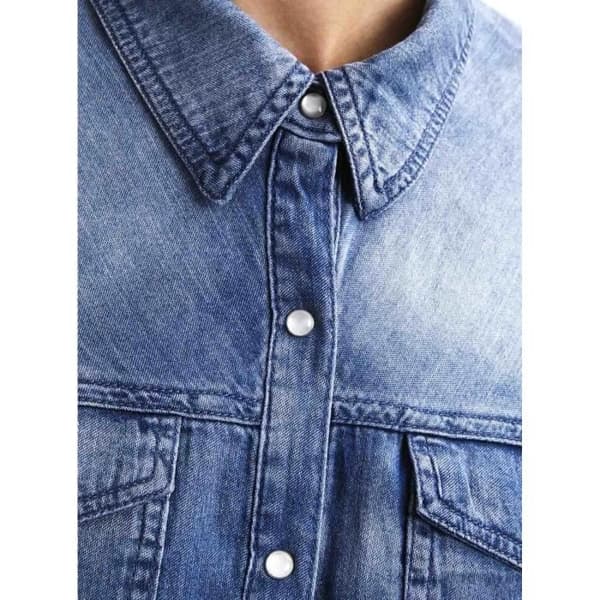 Chemis VILA Vibista Denim - VILA - Långa ärmar - Skjortkrage