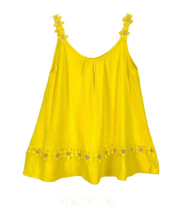 Agélii Fashion - Linne med blomsterutsmyckning - flera färger - one size 38-42