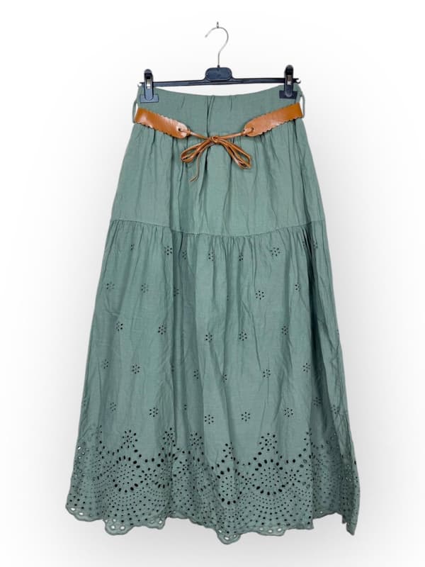 Agélii Fashion - Elegant broderad kjol i flera färger - one size 42-46