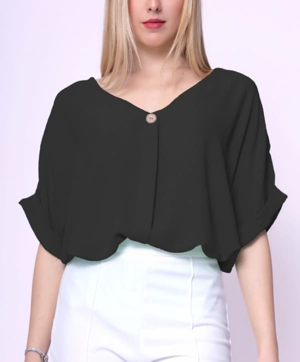 Agélii Fashion - Blouse in elegant style and many colors - one size 44-48 Sort