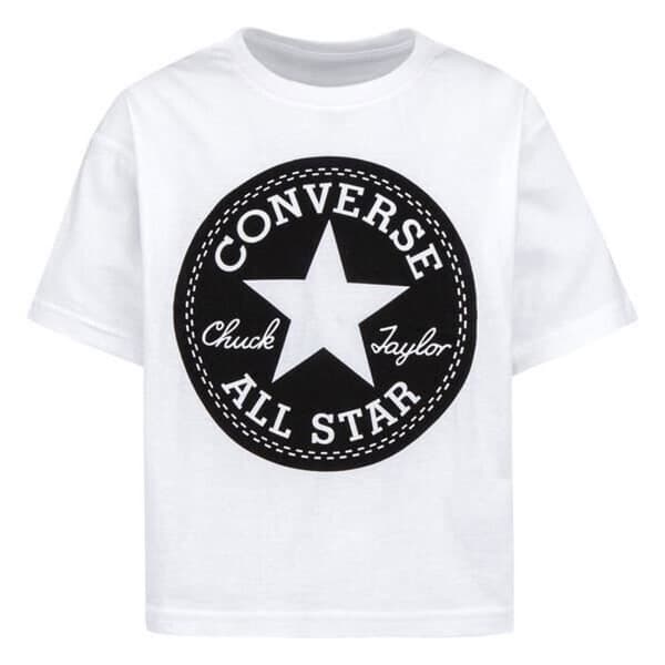 T-shirt Flicka - CONVERSE - Sig Chuck Patch Boxy - Vit - Korta Ärmar - Storlek S