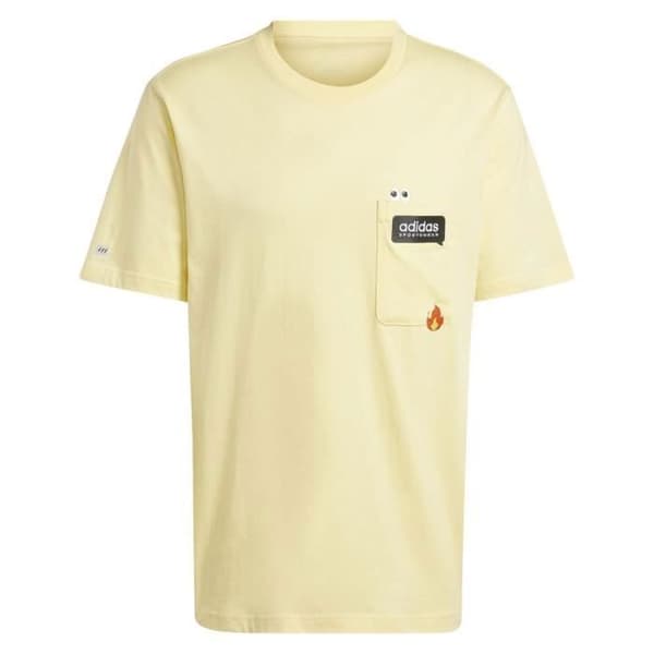 T-shirt - Adidas - Remoji Pkt T - Vit - Bomull - Korta ärmar