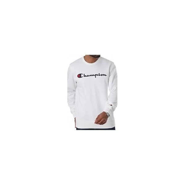 Sweatshirt - CHAMPION - Box Neck 220254-WW001 - Långa ärmar - Hög krage - Vit