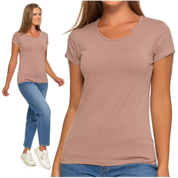 DAM T-SHIRT Kortärmad Bomull Klassisk Enfärgad MORAJ 3XL