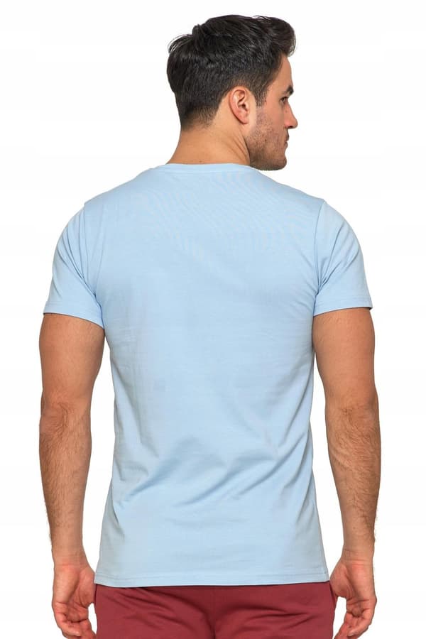 HERRET-SHIRT Ensfarvet PREMIUM T-shirtbluse med MORAJ-logobroderi L