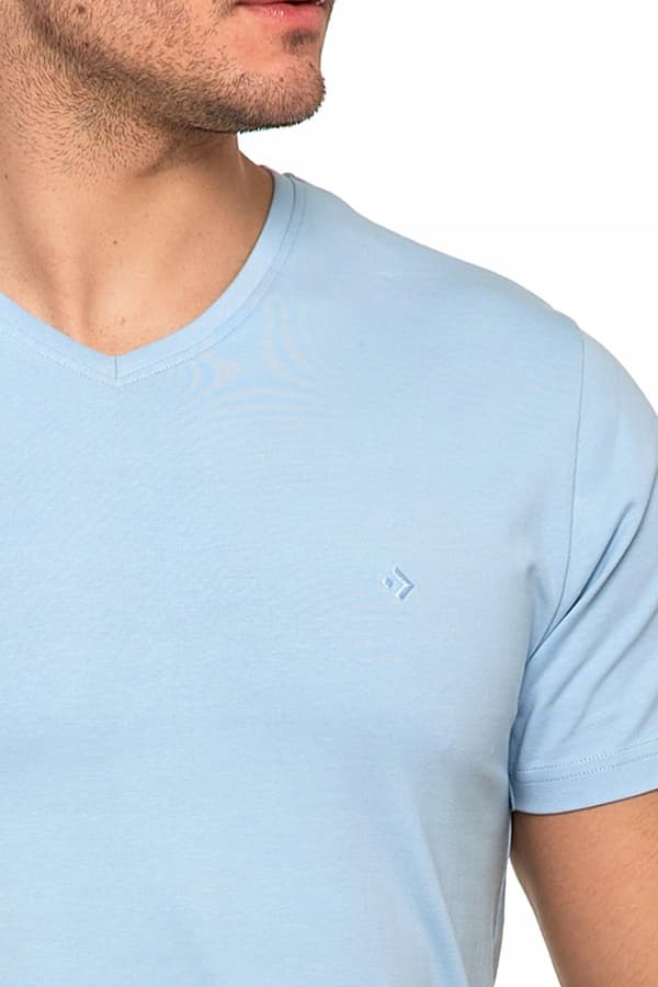 HERRET-SHIRT Ensfarvet PREMIUM T-shirtbluse med MORAJ-logobroderi L