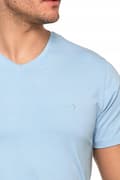 Miniatyrbillede 4 af 9: HERRET-SHIRT Ensfarvet PREMIUM T-shirtbluse med MORAJ-logobroderi L
