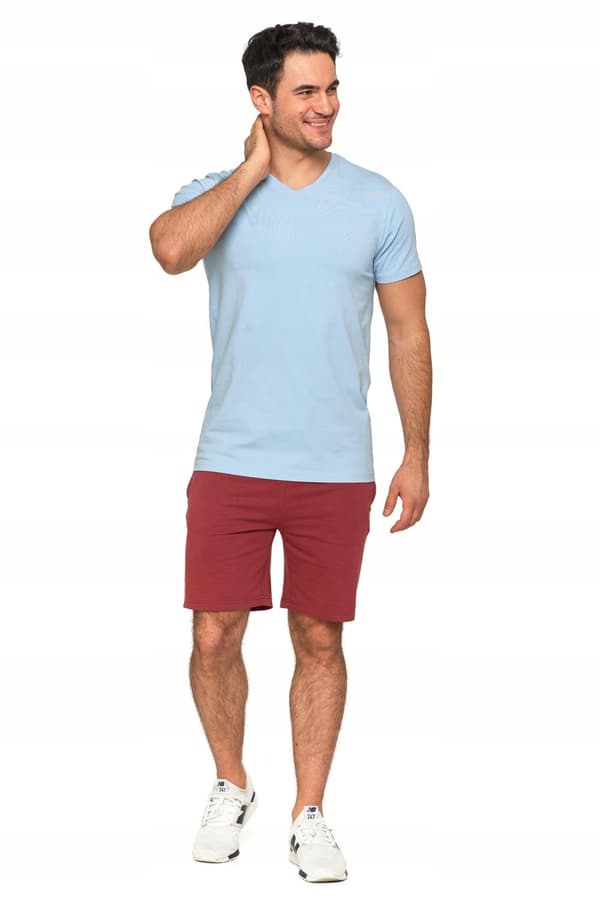 HERRET-SHIRT Ensfarvet PREMIUM T-shirtbluse med MORAJ-logobroderi L