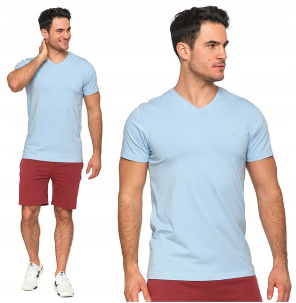HERRET-SHIRT Ensfarvet PREMIUM T-shirtbluse med MORAJ-logobroderi L