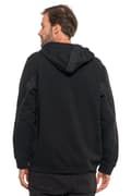 Miniatyrbillede 7 af 11: HERRESWEATSHIRT Halv lynlås med hætte Sort bomuld MORAJ XXL