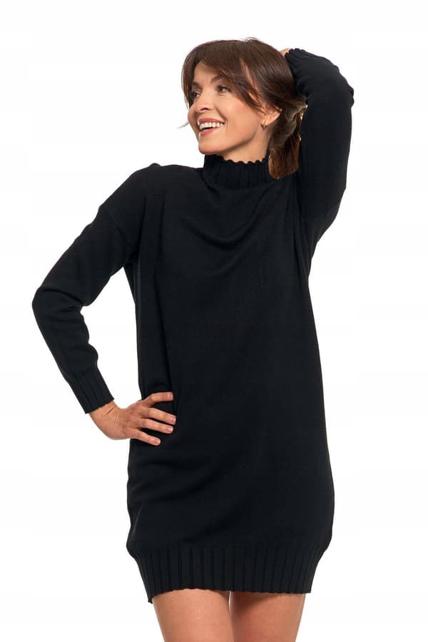 DAME SWEATERKJOLE med rullekrave Varm Elegant Blød MORAJ S