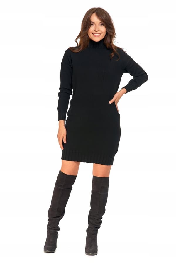 DAME SWEATERKJOLE med rullekrave Varm Elegant Blød MORAJ S