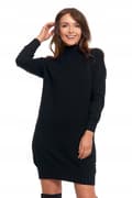 Miniatyrbillede 2 af 11: DAME SWEATERKJOLE med rullekrave Varm Elegant Blød MORAJ S