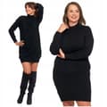 Miniatyrbillede 1 af 11: DAME SWEATERKJOLE med rullekrave Varm Elegant Blød MORAJ S