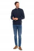 Miniatyrbillede 7 af 11: Herretrøje med opretstående krave, knaplukning, elegant varm sweater MORAJ S