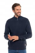 Miniatyrbillede 2 af 11: Herretrøje med opretstående krave, knaplukning, elegant varm sweater MORAJ S