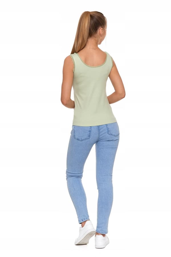 Elegant DAME TOP Boxershorts med blondekant og striber MORAJ L