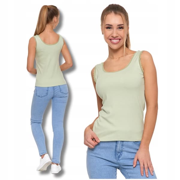 Elegant DAME TOP Boxershorts med blondekant og striber MORAJ L