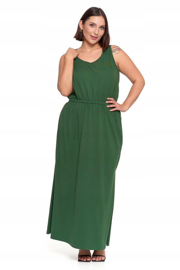 Elegant MAXIKJOLE TIL DAMER med slids, lang sommerkjole MORAJ XXL