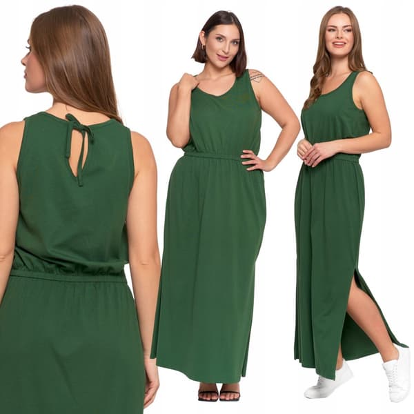 Elegant MAXIKJOLE TIL DAMER med slids, lang sommerkjole MORAJ XXL