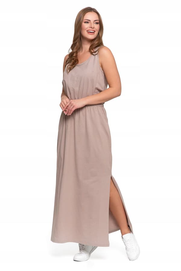 DAME MAXIKJOLE med slids Lang elegant sommerkjole MORAJ XL