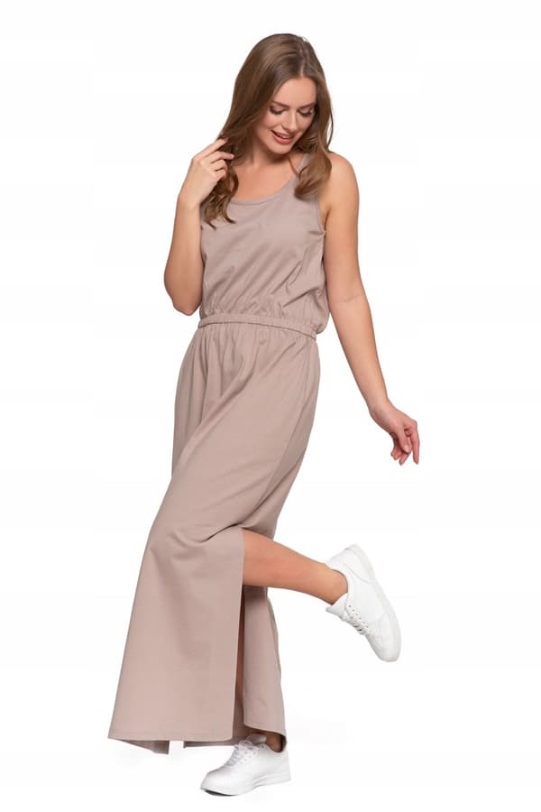 DAME MAXIKJOLE med slids Lang elegant sommerkjole MORAJ XL