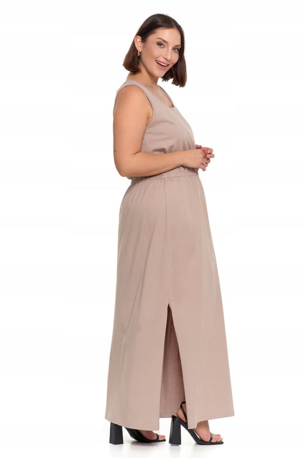 DAME MAXIKJOLE med slids Lang elegant sommerkjole MORAJ XL