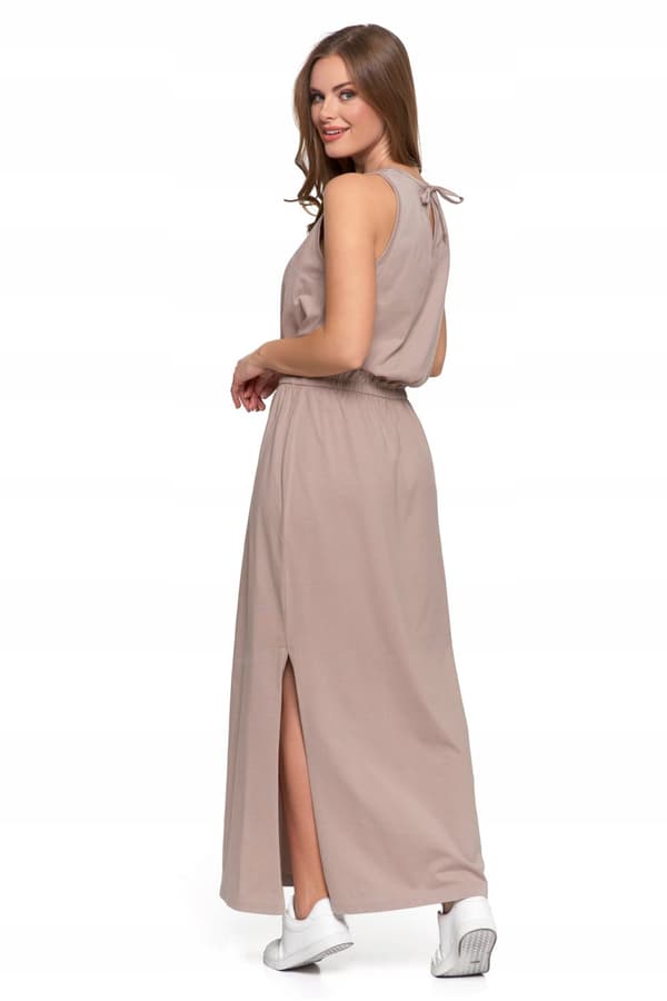 DAME MAXIKJOLE med slids Lang elegant sommerkjole MORAJ XL