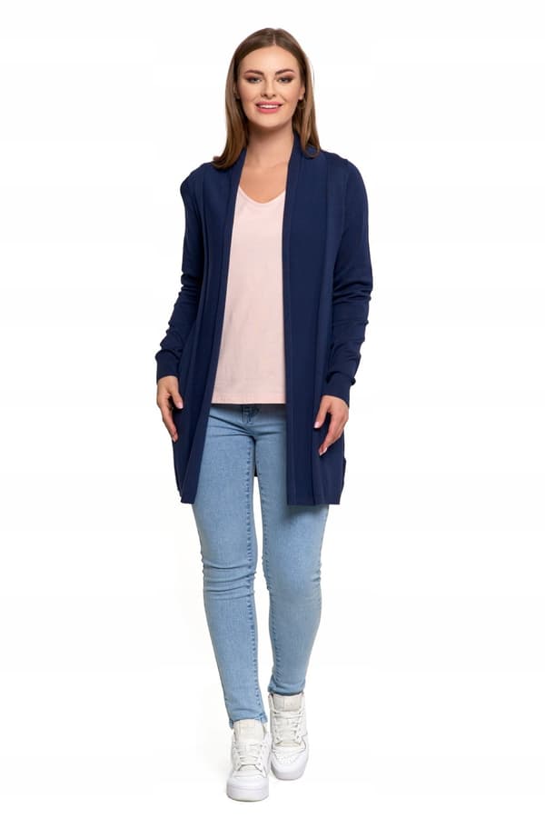 ELEGANT KOFTA LÅNG DAMTRÖJA KLASSISK KOVER MORAJ 2XL/3XL