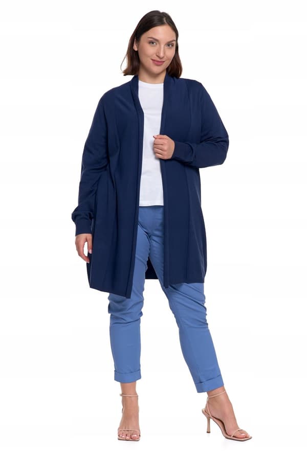 ELEGANT KOFTA LÅNG DAMTRÖJA KLASSISK KOVER MORAJ 2XL/3XL