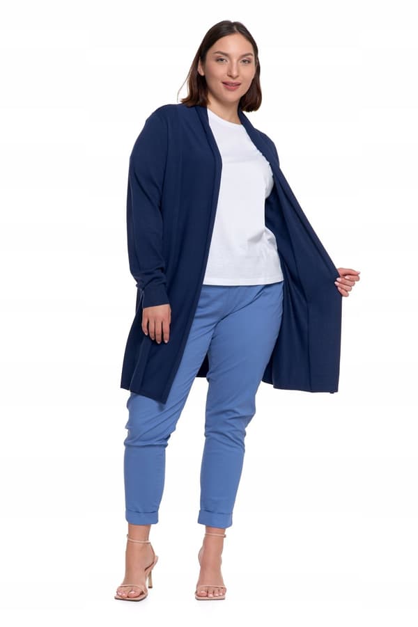 ELEGANT KOFTA LÅNG DAMTRÖJA KLASSISK KOVER MORAJ 2XL/3XL