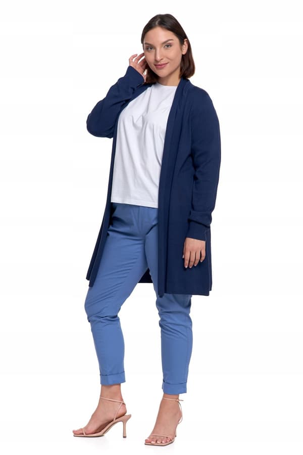 ELEGANT KOFTA LÅNG DAMTRÖJA KLASSISK KOVER MORAJ 2XL/3XL