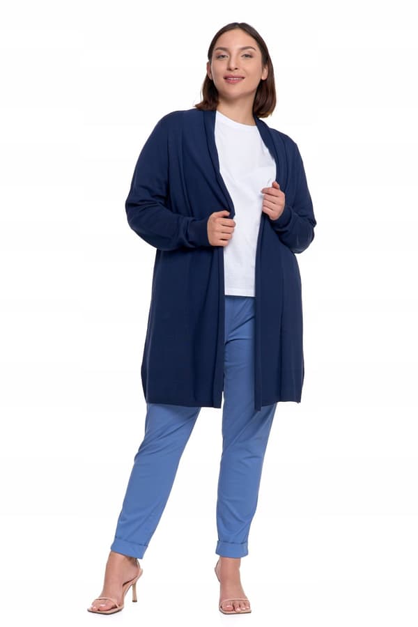 ELEGANT KOFTA LÅNG DAMTRÖJA KLASSISK KOVER MORAJ 2XL/3XL
