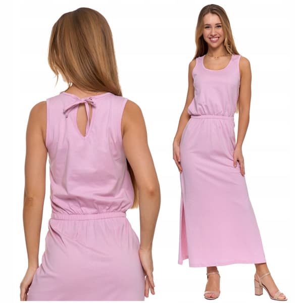 DAME MAXIKJOLE med slids Lang sommerkjole Elegant MORAJ 3XL