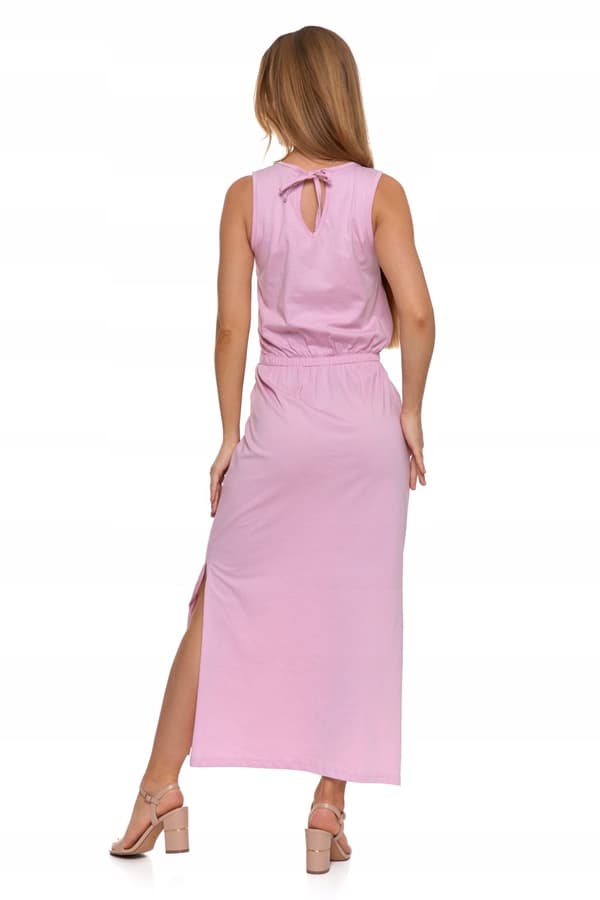 DAMMAKSKLÄNNING med slits Lång sommarklänning Elegant MORAJ - M