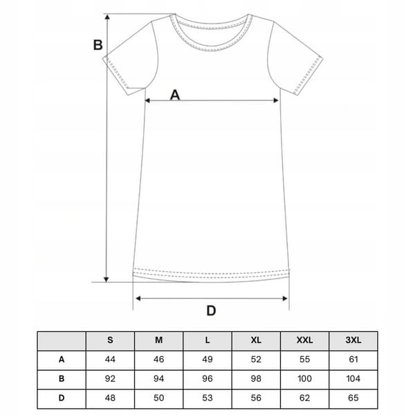 DAME-T-SHIRT MED KORTE ÆRMER OVER KNÆET I STRIBER MORAJ XL