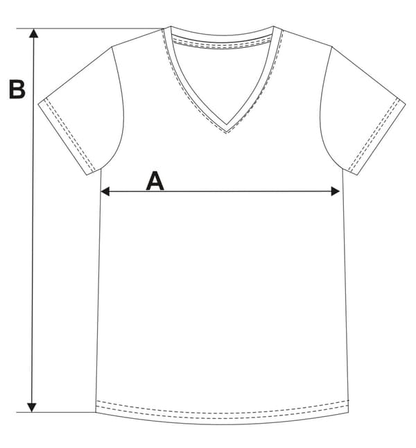 Ensfarvet dame-T-SHIRT Klassisk V-hals Kortærmet MORAJ XXL