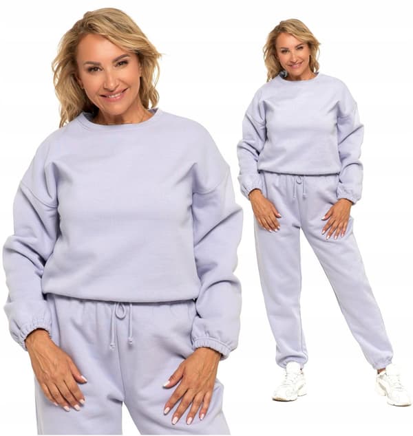 DAME SWEATSHIRT UDEN HÆTTE BOMULD LILLA MORAJ S