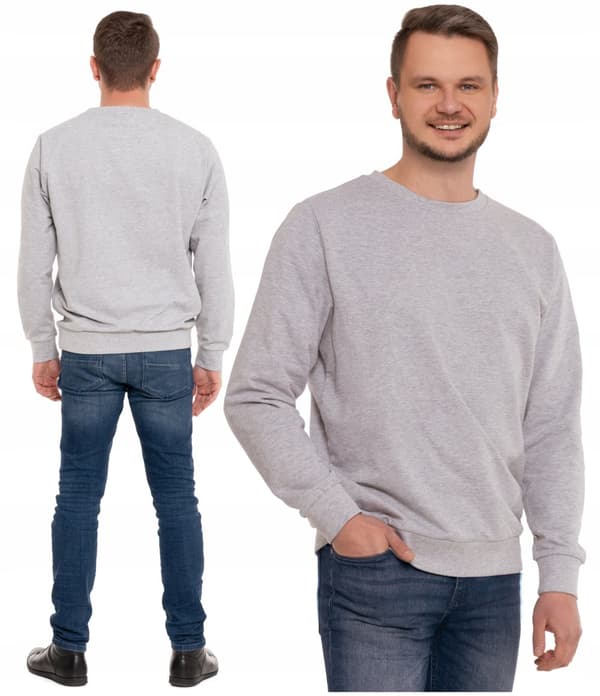 Herresweatshirt trukket over hovedet uden hætte bomuld komfortabel MORAJ XXL