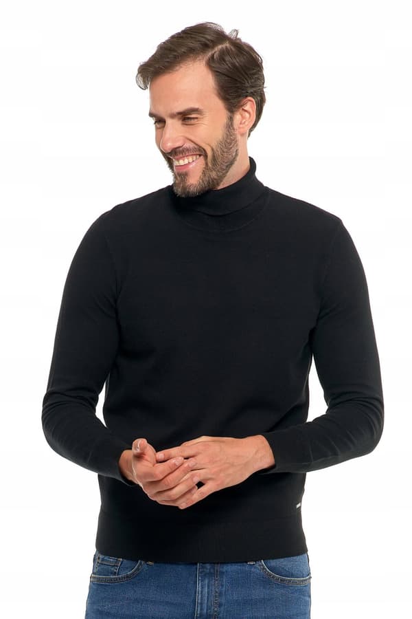 Elegant herretrøje med rullekrave Klassisk tynd sweater MORAJ XXL