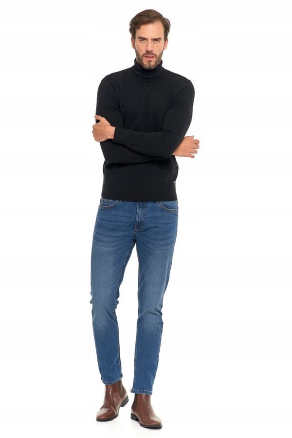 Elegant herretrøje med rullekrave Klassisk tynd sweater MORAJ XXL