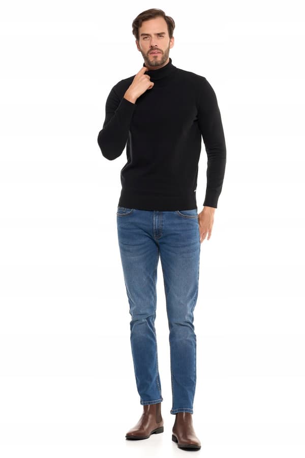 Elegant herretrøje med rullekrave Klassisk tynd sweater MORAJ XXL
