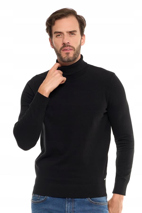 Elegant herretrøje med rullekrave Klassisk tynd sweater MORAJ XXL