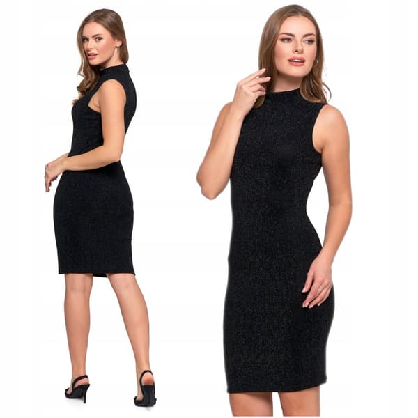 Damekjole med glans MIDI Cocktail Fit Elegant MORAJ S