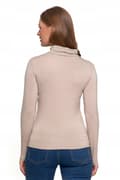 Miniatyrbillede 3 af 9: Damebluse med rullekrave, lange ærmer, viskose, elegant, moderigtig skjorte, MORAJ XL