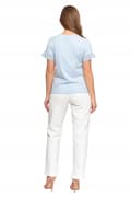 Miniatyrbild 9 av 11: Elegant damblus med fjärilsärmar och spets-T-shirt MORAJ M