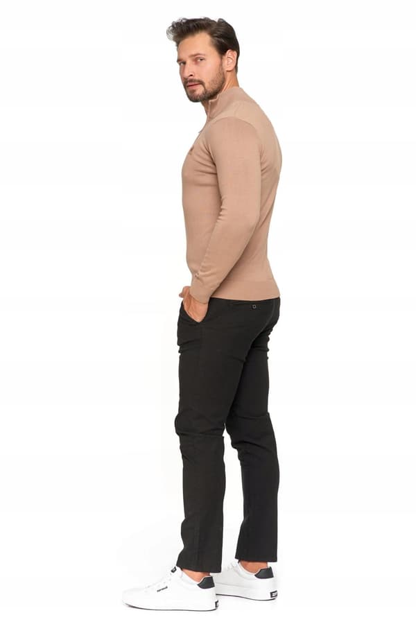 Herretrøje med opretstående krave og lynlås under halsen. Behagelig 100% bomuld. MORAJ - XXL.