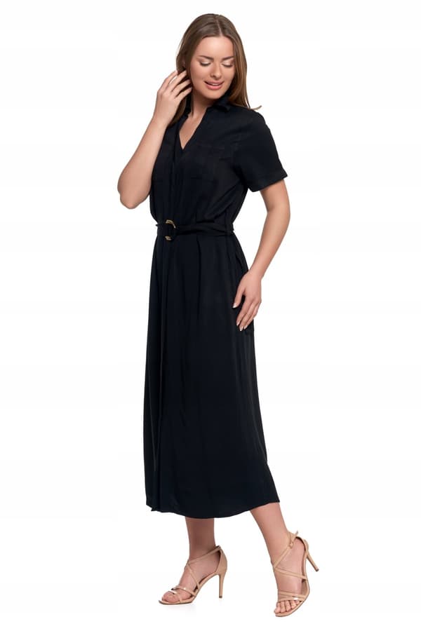 DAME MIDI KJOLE med Slips Elegant Kjole MORAJ - S