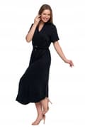 Miniatyrbillede 4 af 11: DAME MIDI KJOLE med Slips Elegant Kjole MORAJ - S