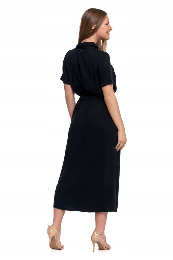 DAME MIDI KJOLE med Slips Elegant Kjole MORAJ - S